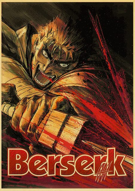 BERSERK Posters Retro Kraft Paper Vintage Room Home Bar Cafe Decor Aesthetic Art Wall Painting.jpg 640x640 10 - Berserk Merchandise