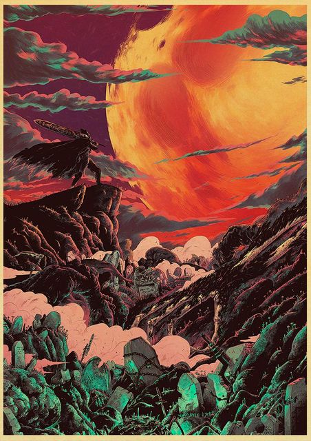 BERSERK Posters Retro Kraft Paper Vintage Room Home Bar Cafe Decor Aesthetic Art Wall Painting.jpg 640x640 14 - Berserk Merchandise