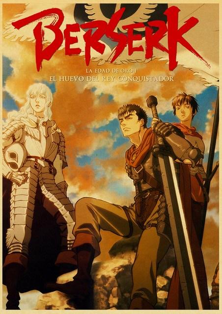 BERSERK Posters Retro Kraft Paper Vintage Room Home Bar Cafe Decor Aesthetic Art Wall Painting.jpg 640x640 28 - Berserk Merchandise