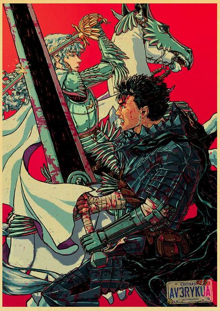 BERSERK Posters Retro Kraft Paper Vintage Room Home Bar Cafe Decor Aesthetic Art Wall Painting.jpg 640x640 29 - Berserk Merchandise