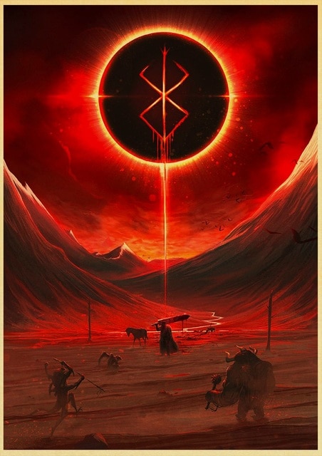 BERSERK Posters Retro Kraft Paper Vintage Room Home Bar Cafe Decor Aesthetic Art Wall Painting.jpg 640x640 5 - Berserk Merchandise