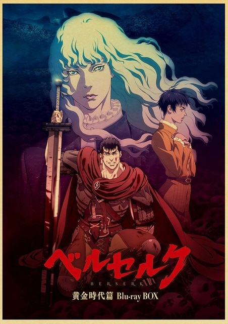 BERSERK Posters Retro Kraft Paper Vintage Room Home Bar Cafe Decor Aesthetic Art Wall Painting.jpg 640x640 6 - Berserk Merchandise