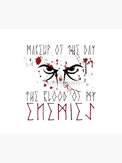 Makeup Of The Day: The Blood Of My Enemies | White Font | Berserker Viking Design Tapestry Official Berserk Merch