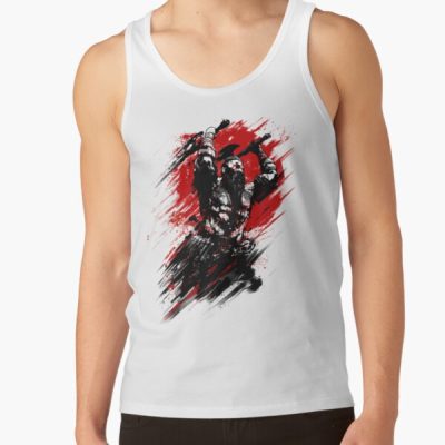 An Angry Warrior With A Beard, His Body Was Stained With Blood, Berserk Tank Top Official Berserk Merch