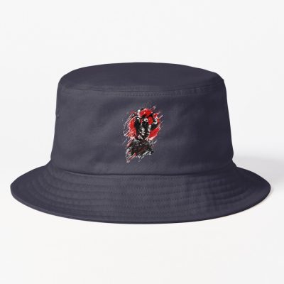 An Angry Warrior With A Beard, His Body Was Stained With Blood, Berserk Bucket Hat Official Berserk Merch