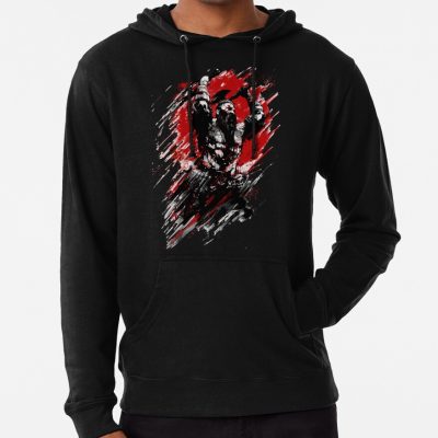 An Angry Warrior With A Beard, His Body Was Stained With Blood, Berserk Hoodie Official Berserk Merch