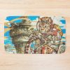 Berserk Steampunk Motorcycle Cat Go Through Castle In The Sky Bath Mat Official Berserk Merch