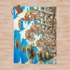 Berserk Steampunk Motorcycle Cat Go Through Castle In The Sky Throw Blanket Official Berserk Merch