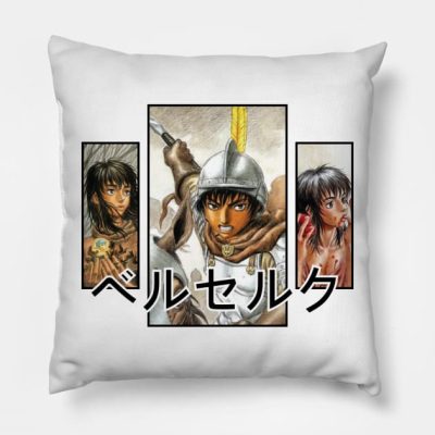 Casca Berserk For White Throw Pillow Official Berserk Merch