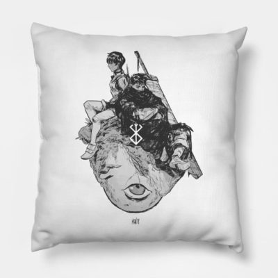 Guts And Casca Berserk Throw Pillow Official Berserk Merch