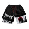 Anime Berserk Shorts Men 2 In 1 Bilayer Casual Sport Shorts Quick Dry Running Summer Jogging 2 - Berserk Merchandise