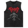 Berserk T Shirt Anime Washed Vest Guts Sleeveless Vintage Tank Top Streetwear T Shirts Summer Harajuku - Berserk Merchandise