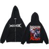 Berserk Zipper Hoodie Anime Long Sleeve Sweatshirts Harajuku Cool Men Women Jackets Clothes Hip Hop Casual 1 - Berserk Merchandise