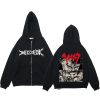 Berserk Zipper Hoodie Anime Long Sleeve Sweatshirts Harajuku Cool Men Women Jackets Clothes Hip Hop Casual 5 - Berserk Merchandise