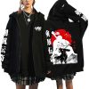 Japanese Anime Berserk Zipper Hoodies Funny Guts Eyes Printed Jackets Hip Hop Streetwear Casual Fleece Long - Berserk Merchandise