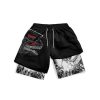 Men s Anime Shorts Berserk Manga Print 2 in 1 Gym Shorts Compression Stretchy Sports Shorts 2 - Berserk Merchandise