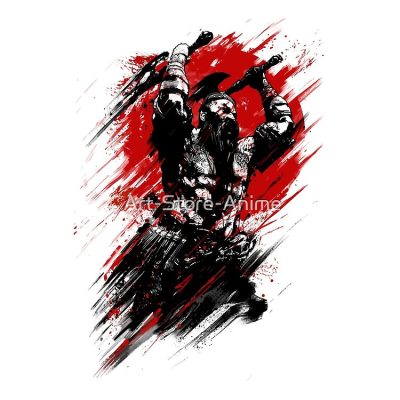 An Angry Warrior With A Beard, His Body Was Stained With Blood, Berserk Tote Bag Official Berserk Merch