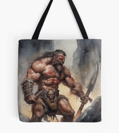 Ferocious Barbarian In Berserk And Rage Mode Tote Bag Official Berserk Merch