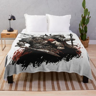 Viking Berserkers Throw Blanket Official Berserk Merch