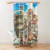 Berserk Steampunk Motorcycle Cat Go Through Castle In The Sky Shower Curtain Official Berserk Merch