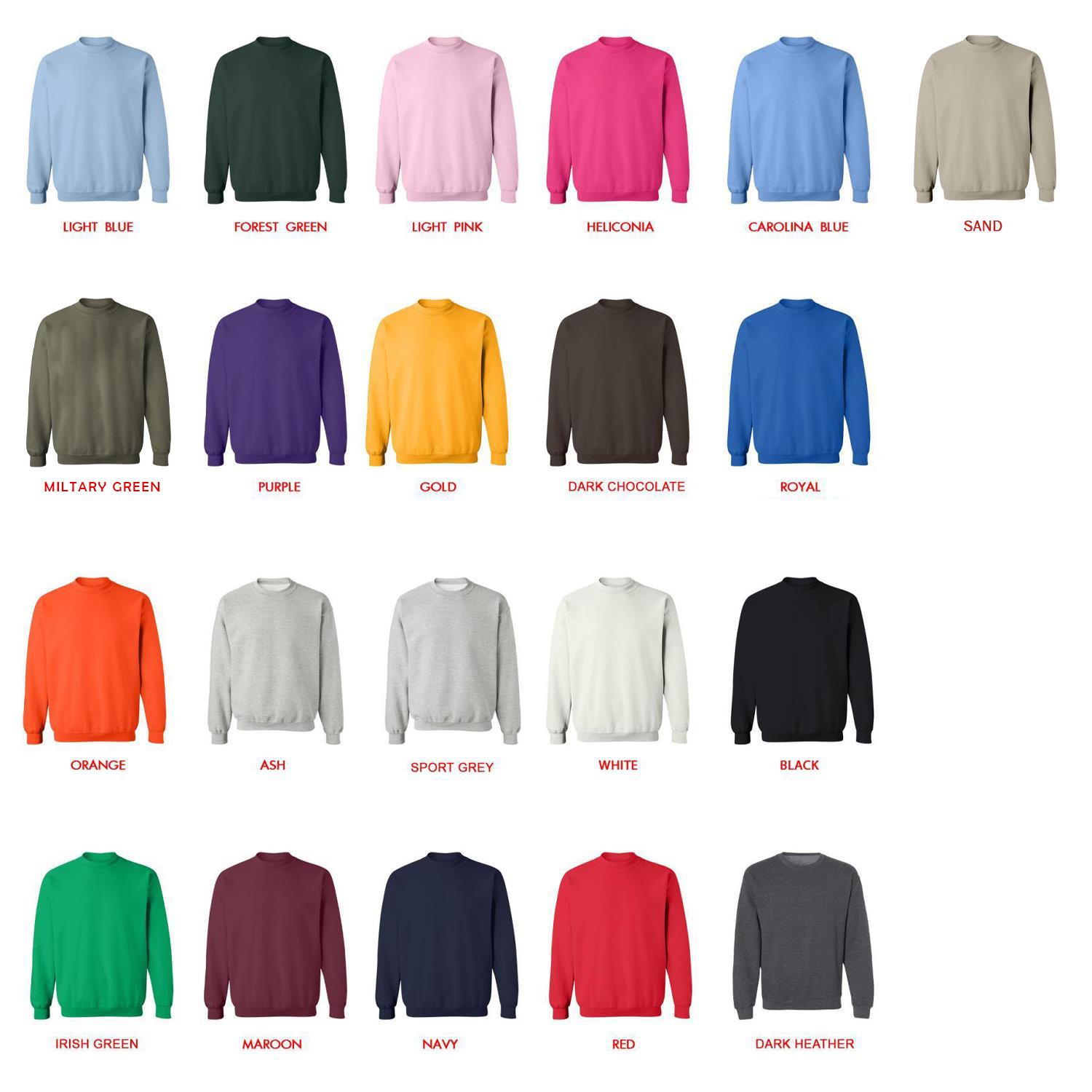 sweatshirt color chart - Berserk Merchandise